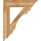 Ekena Millwork Olympic Traditional Rough Sawn Bracket w/ Offset Brace, Western Red Cedar, 8"W x 32"D x 38"H BKT0806X32X38OLY01RWR - alternate 2